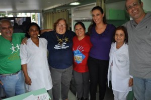 Rita Passos visitou a Carreta da Saúde que faz parada em Itu